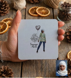 Kişiye Özel Karikatürlü Cute But Capricorn Oğlak Burcu Bardak Altlığı Doğum Günü Hediyesi