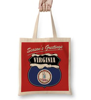 Seasons Greetings Virginia Christmas Bez Çanta Uzun Saplı