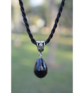 STONEAGE JEWELLERY Oniks Doğal Taş Drop Kolye