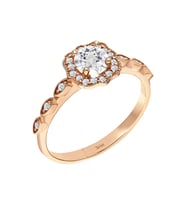 Sirius Pırlanta ve Beyaz Topaz Taşlı Romagna Yüzük 0747R0044