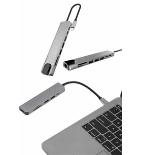 Çevirici Dönüştürücü Adaptör Macbook 3 In 1 Type-C To Hdmı USB 3.0