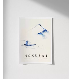 Çerçevesiz Poster Hokusai Fuji Dağı Önünde Teknede Bir Kişi