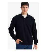 Defacto Düz Siyah Erkek Sweatshirt F9324AX/BK81