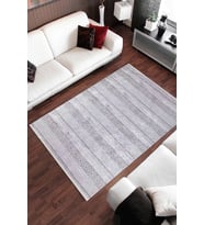 Dijital Kaymaz Yıkanabilir Beyaz Geometrik Salon Halısı Mutfak Halısı Koridor Halısı Yolluk HLN894
