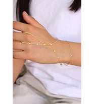 Ezme Top Dorika Model Altın Kaplama Hayalet Şahmaran Gümüş Bileklik 201024426
