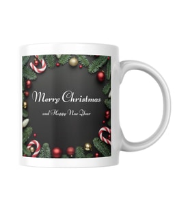 Merry Christmas and Happy New Year Yazılı Klasik Kupa Bardak 15