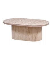 TRAVERTEN MİLANO OVAL ORTA SEHPA