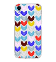 PrintiFy iPhone XR ile Uyumlu Water Color 1  Kamera Korumalı Şeffaf  Kılıf