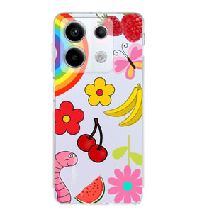 PrintiFy Xiaomi Redmi Note 13 Pro 5G ile Uyumlu Water Color 5  Kamera Korumalı Şeffaf  Kılıf