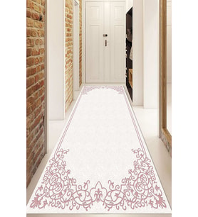 Dijital Baskılı Kaymaz Taban Yıkanabilir Modern Yolluk Ve Koridor Halısı NDU-HK-146 (Pembe)