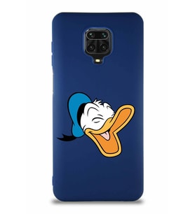 Xiaomi Redmi Note 9 Pro Soft Premier Kapak Donald Duck-E Tasarımlı Silikon Kılıf - Lacivert (Şeffaf)