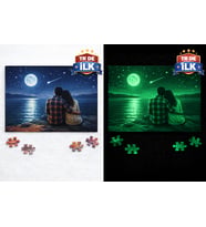 Sevgiliye Özel Fotoğraf Baskılı Gece Parlayan A4 99 Parça Fotoğraflı Puzzle