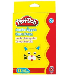 Play-Doh 12 Renk Jumbo Üçgen Kuru Boya (Karışık)
