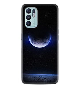 Reno 6 Kılıf Resimli Desenli Silikon Platinium Series Midnight Moon 1802