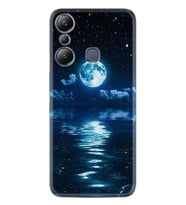 Infınix Hot 20i Kılıf Resimli Desenli Baskılı Silikon Night Moon 1133