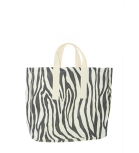 Zebra Baskılı Gabardin Bez Çanta