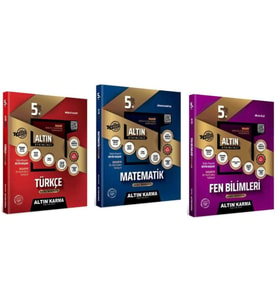 Altın Karma Yayınları 5. Sınıf Türkçe + Matematik + Fen Bilimleri Altın Etkinlikli Kazanım Soru Bank
