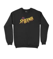 Spiderman Logolu Siyah Sweatshirt