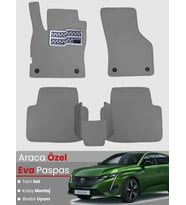 PEUGEOT 308 (2022-2025) Uyumlu EVA Paspas Tam Set–Araca Özel,Kolay Montaj,Su Geçirmez