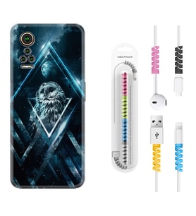 General Mobile GM 21 Pro GM 22 Pro Plus Kılıf Kablo Koruma Spiral Silikon Old Owl 1649