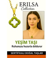 Sertifikalı Yonca Model Yeşim Taşı Kolye Şans ve Denge Sağlar (Çok Renkli)
