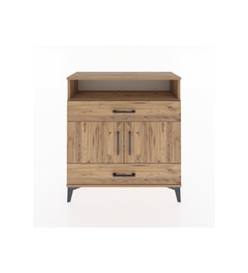 Arges Şifonyer 3 Raflı 2 Çekmeceli 2 Kapaklı 88x30x96 Çam-Çam