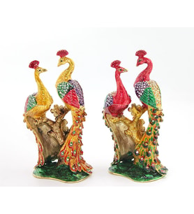 Swarovski Taşlı Tavuskuşu Figürü