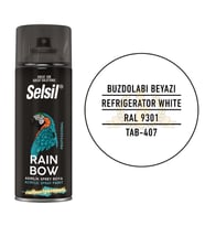 Selsil Rainbow Akrilik Sprey Boya BUZDOLABI BEYAZI 400 ml. - RAL9301