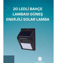 Hareket Sensörlü Solar Lamba 120° Algılama Açısı, 3-4 Metre Mesafe, Suya Dayanıklı Led
