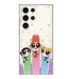 Samsung Galaxy S24 ULTRA Uyumlu Powerpuff Girls Desenli Şeffaf Telefon Kılıfı