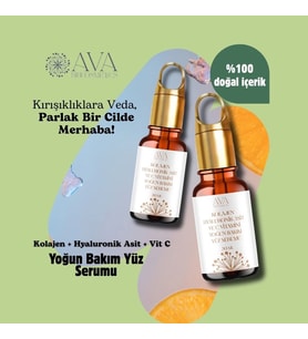 Kolajen Peptit+ Hyaluronik Asit + Vit C Yoğun Bakım Yüz Serumu