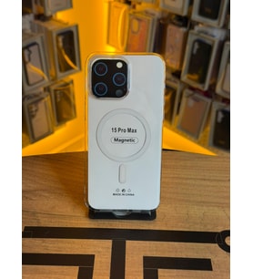 İphone 15 Pro Max Uyumlu Şeffaf Sert Kılıf Magsafe Destekli Tam Koruma Kılıf