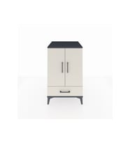 Kronos Komodin 3 Raflı Tek Çekmeceli 2 Kapaklı 60x59x96 Antrasit-Aytaşı