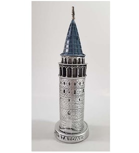 GALATA KULESİ BİBLO 23 CM GÜMÜŞ