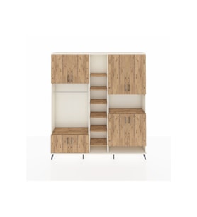Arges Gardrop 18 Raflı 8 Kapaklı Tek Askılı 220x30x243 Aytaşı-Çam