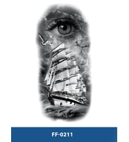 FF-211 ORTA BOY GÖZ VE GEMİ DESEN GEÇİCİ DÖVME-TATTO