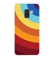 Samsung Galaxy A8 (2018)  Kapak Renk Cümbüşü Tasarımlı Şeffaf Silikon Kılıf