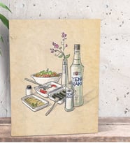BK Gift Rakı Tasarımlı Dekoratif Mini Kanvas Tablo 15x20cm-2