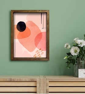 BK Gift Otel Odası Konseptli Doğal Masif Ahşap Çerçeveli Tablo 30x40cm-102