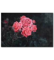 Cakapuzzle Bir Arada Pembe Güller Puzzle Yapboz MDF (Ahşap) (120 Parça)