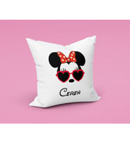 Minnie Mouse Sevgili Çift Tasarımlı Yastık Kişiye Özel