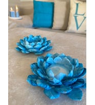 2'li Dekoratif Mumluk,Tealight Mumluk,Hediyelik Mumluk,Lotus Çiçeği Mumluk