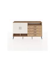 Arges Konsol 5 Raflı 4 Çekmeceli 2 Kapaklı 176x30x99 Çam-Aytaşı/Çam