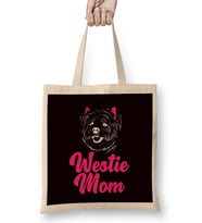 Westie Mom West Highland Terrier Mother Dog Breed Owner Bez Çanta Uzun Saplı