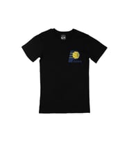 Indiana Pacers Cep Logo Tasarımlı Siyah Tişört
