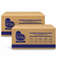 Linay Ultra Soft Z Katlama Dispenser Havlu 2 Katlı 200 Yaprak 24 Paket – 2 Koli