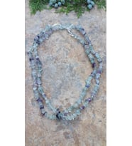 STONEAGE JEWELLERY Florit Doğal Taş Çift Sıra Bayan Kolye (Altın / Dore)