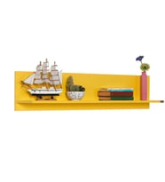 Adore Mobilya Dekoratif Duvar Rafı - Sarı 120x25x20 cm (GxYxD)