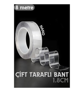 8 Metre Çift Taraflı Yapıştırıcı Bant Çivisiz Montaj