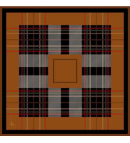 Ekose Desen Black Seri Twill Eşarp Eşarp Askısı ile Birlikte 90x90 cm Taba Siyah